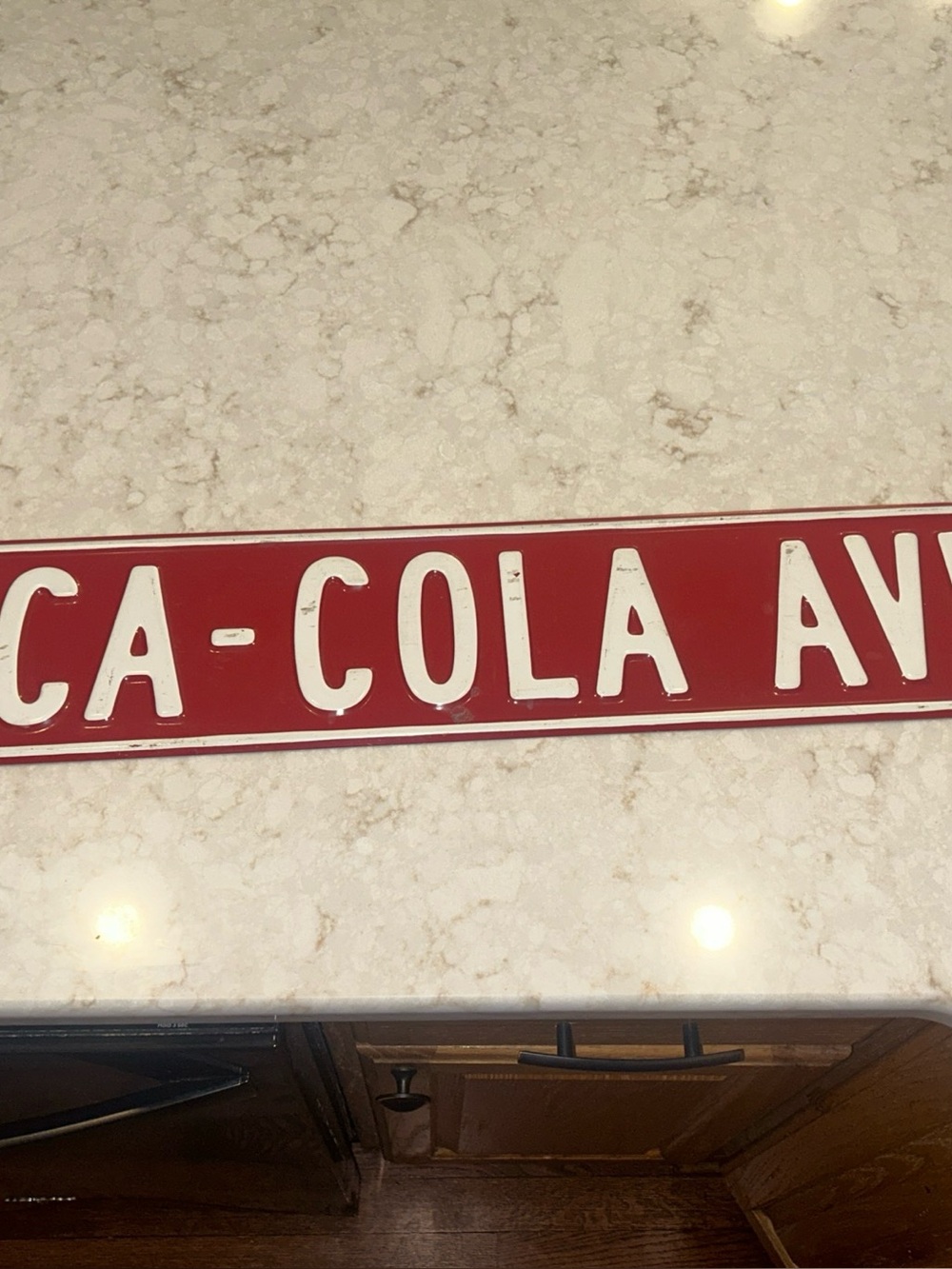Vintage Coca Cola Ave Metal Street Sign 36x 6